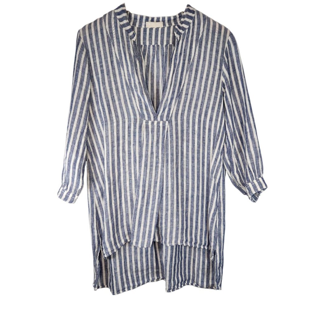 CP Shades Linen Striped Pullover Tunic